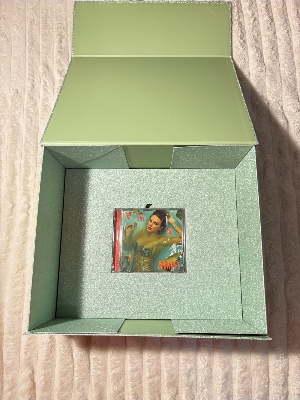 Taylor Swift “The Life of A Showgirl” crewneck sweatshirt and CD box set. - Picture 3 of 7